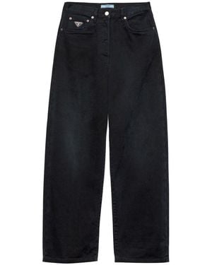 Prada Wide-Leg Selvedge Jeans - Blue