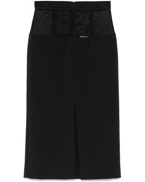 Elisabetta Franchi Midi Skirt - Black