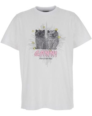 Ganni T-Shirts And Polos - Grey