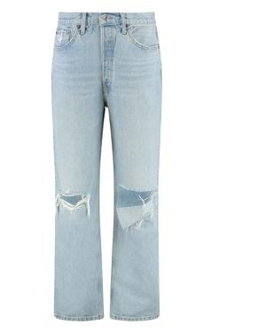 RE/DONE 5-Pocket Straight-Leg Jeans - Blue