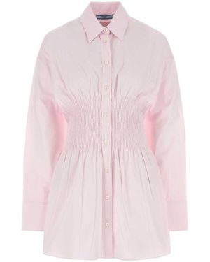 Prada Pastel Poplin Shirt - Pink