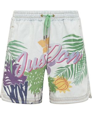 Just Don Bermuda Shorts With Print - Green