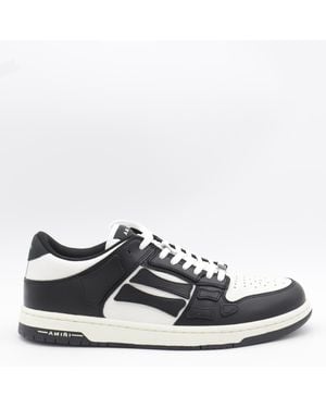 Amiri And Leather Skel Low Top Sneakers - White