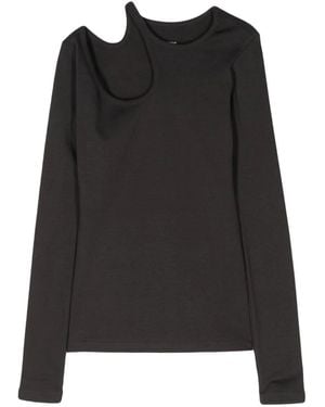Low Classic Curve Hole T-Shirt - Black