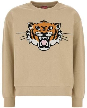 KENZO Cappuccino Cotton Sweatshirt - Natural