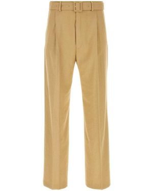 Dries Van Noten Camel Viscose Blend Pant - Natural