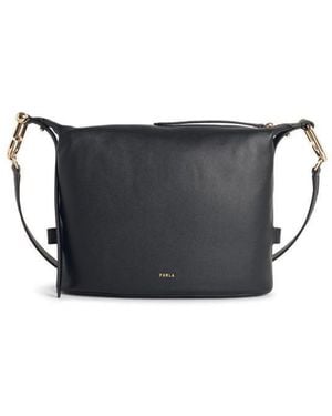 Furla 'Cloud M' Leather Bag - Black