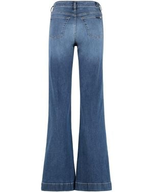 7 For All Mankind Modern Dojo High-Rise Flared Jeans - Blue