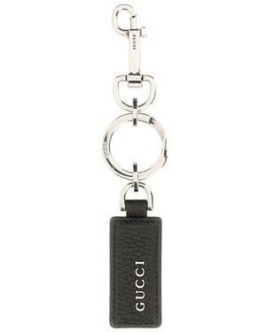 Gucci Metal And Leather Key Ring - Multicolour