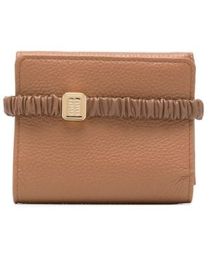 Miu Miu Small Tri-Fold Leather Wallet - Brown