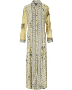 PAHIESA FORMENTERA Pahesia Formentera Light And Long Shirt Dress - Metallic