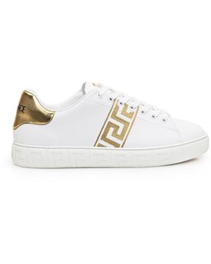 Versace Trainers With Embroidery - White