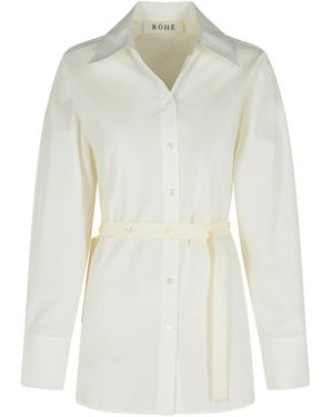 Rohe Combined Silk Poplin Vest-Shirt - White