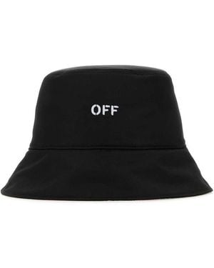 Off-White c/o Virgil Abloh Bucket Hat With Off Writing - Black