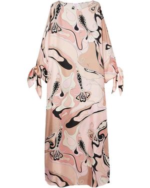 Emilio Pucci Orchid-Print Silk Tunic Dress - Pink