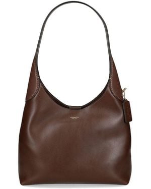 COACH Brooklyn 28 Leather Hobo Bag - Brown