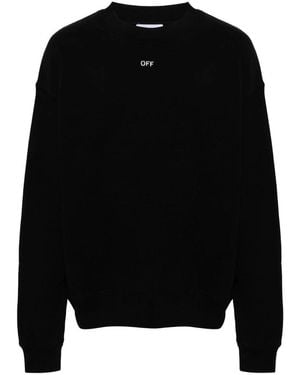 Off-White c/o Virgil Abloh Off- Logo-Print Cotton Sweatshirt - Black