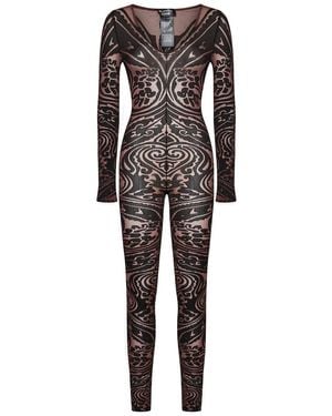 Wolford Paisley Tattoo Jumpsuit - Black