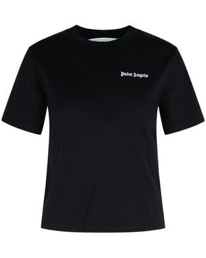 Palm Angels Cotton T-Shirt - Black