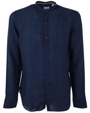 Dnl Korean Neck Shirt - Blue