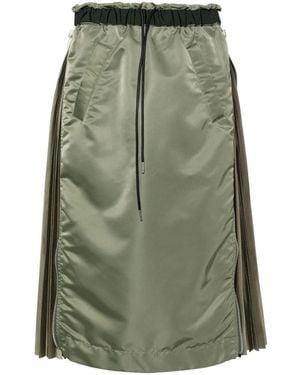 Sacai Nylon Twill Skirt - Green