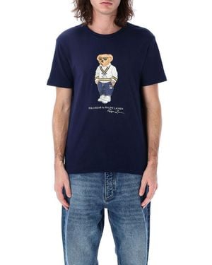 Polo Ralph Lauren Custom Slim Fit Polo Bear T-Shirt - Blue