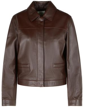 Loulou de Saison 'Ascot' Leather Jacket - Brown