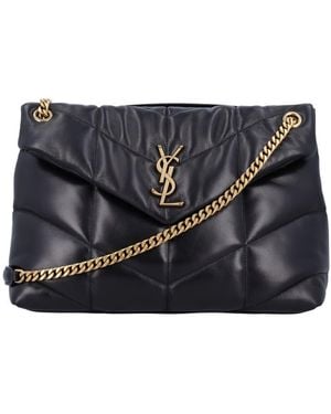 Saint Laurent Medium Puffer Loulou Shoulder Bag - Black