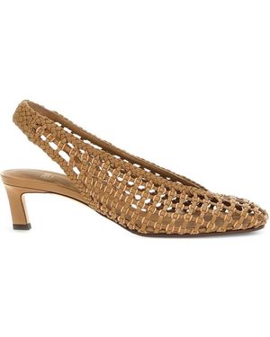 スリッポン FENDI Braided slingback Brown Fendi Braided Slingback in Brown | Lyst