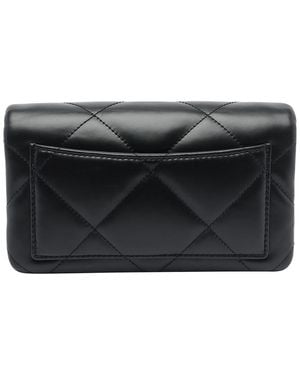 Tory Burch 'Kira Diamond Quilt' Wallet On Chain - Black