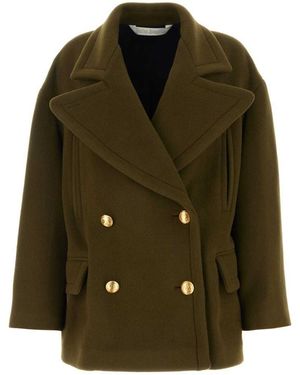 Palm Angels Felt Coat - Green