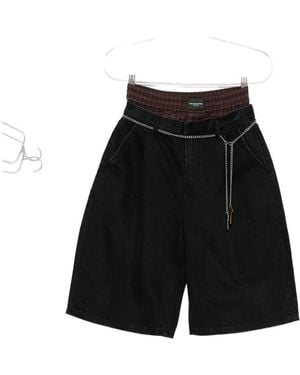 Alexander Wang Chain-Link High Waist Shorts - Black