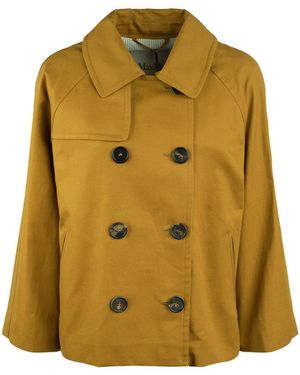 Max Mara Crop Trench Coat - Yellow