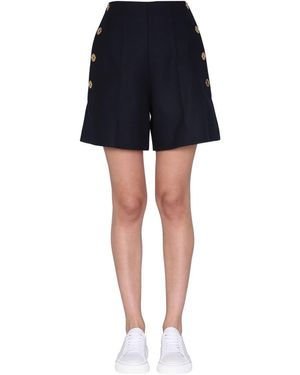 Patou High Waisted Shorts - Blue