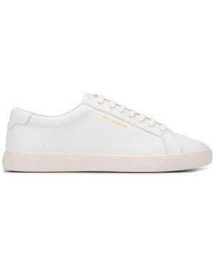 Saint Laurent Andy Leather Trainers - White