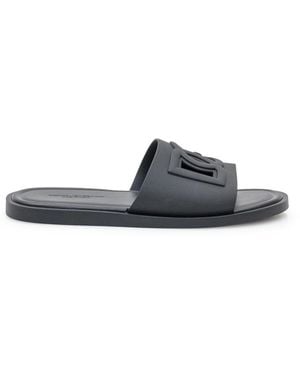 Dolce & Gabbana Sandals Slides With Cut-Out Detail - Black