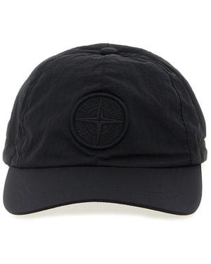 Stone Island Logo Patch Cap - Black