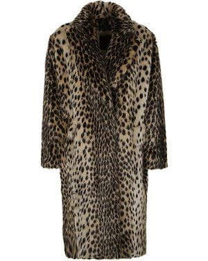 BB COUTURE Haring Long Coat Eco Fur - Black