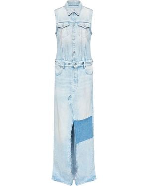 MM6 by Maison Martin Margiela Long Denim Dress - Blue