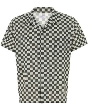 ERL And Bowling Shirt With Check Motif - Black