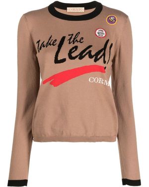 Cormio Long Sleeve Knit T-Shirt With - Pink