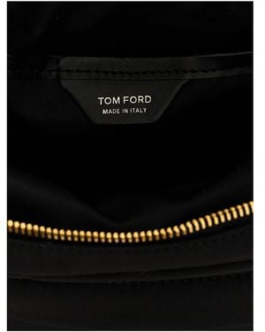 Tom Ford Logo Nylon Crossbody Bag - Black
