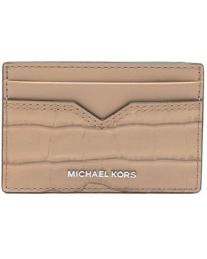 Michael Kors Hudson Notched Cardcase Accessories - Natural