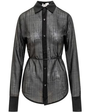 Ludovic de Saint Sernin Slim Lacing Shirt - Black