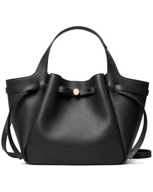 Tory Burch Romy Leather Tote Bag - Black