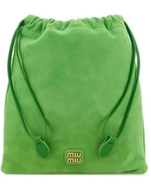 Miu Miu Suede Pouch - Green