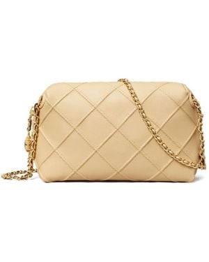 Tory Burch Fleming Leather Crossbody Bag - Natural