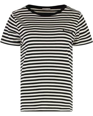 Moncler Cotton Crew-Neck T-Shirt - Black