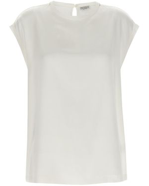 Brunello Cucinelli Silk Blouse - White