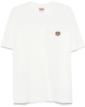 KENZO Happy Tiger Embroidered T-Shirt - White
